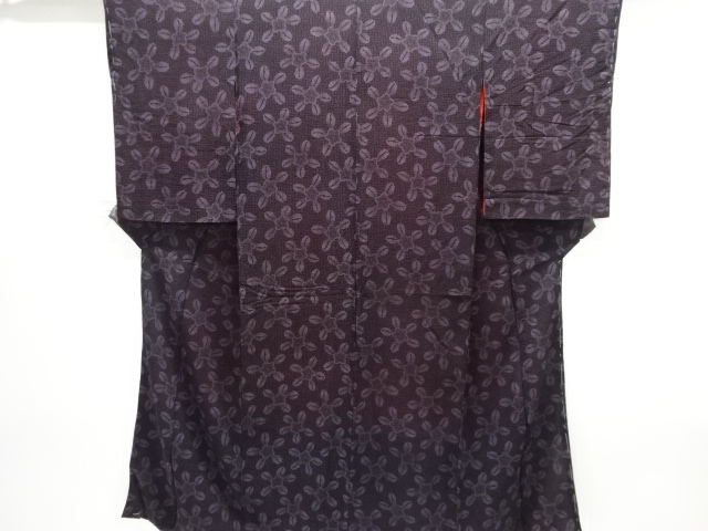 JAPANESE KIMONO / ANTIQUE KIMONO / SILK / CHIRIMEN / KINSHA / FLOWER